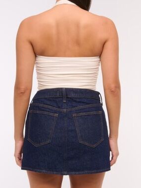 Abercrombie & Fitch Dark Indigo Denim Skirt